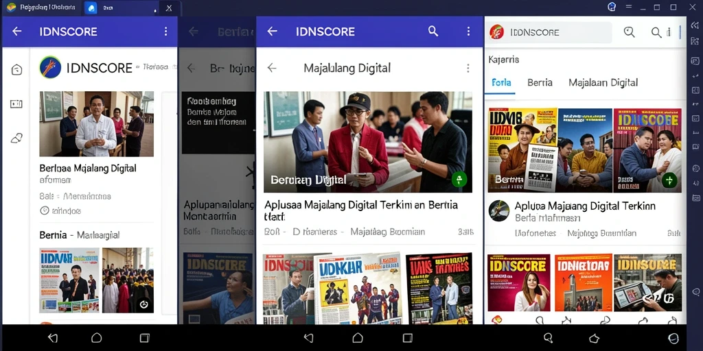 Tampilan antarmuka aplikasi IDNSCORE yang menarik dan informatif.
