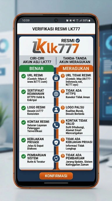 Tampilan kanal resmi lk777
